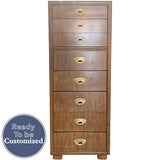 20.75" Unfinished 7 Drawer Drexel Vintage Tallboy #08572
