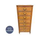 24" Unfinished 7 Drawer kindel Vintage Tallboy #08755