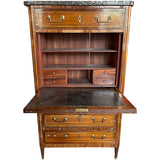 31.5" Unfinished 4 Drawer Vintage Marble Top Tallboy #08767