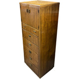 20.25" Unfinished 6 Drawer 2 Door Drexel Vintage Tallboy #08783
