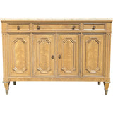 44.5" Unfinished 1 Drawer 2 Door Weiman Vintage Buffet Marble Top #08796