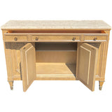 44.5" Unfinished 1 Drawer 2 Door Weiman Vintage Buffet Marble Top #08796