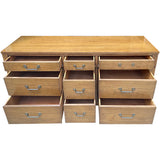 62" Unfinished 9 Drawer Century Vintage Dresser #08802