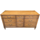 62" Unfinished 9 Drawer Century Vintage Dresser #08802