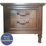 26" Unfinished 2 Drawer Dixie Vintage Single Nightstand #08804