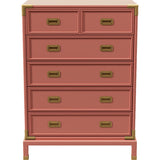 36" Unfinished 5 Drawer Henredon Vintage Tallboy #08252
