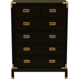 36" Unfinished 5 Drawer Henredon Vintage Tallboy #08252