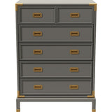 36" Unfinished 5 Drawer Henredon Vintage Tallboy #08252