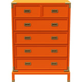 36" Unfinished 5 Drawer Henredon Vintage Tallboy #08252