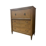 44" Unfinished 4 Drawer Century Vintage Secretary #08391