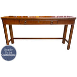 56" Unfinished 1 Drawer Drexel Vintage Console Table #08606