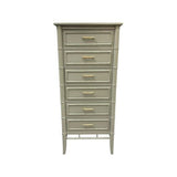 24" Finished 6 Drawer Thomasville Vintage Bamboo Style Tallboy #08314