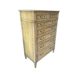 36" Finished Pointe Satin 7 Drawer Vintage Tallboy #08701