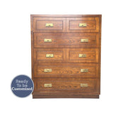 38" Unfinished 5 Drawer Vintage Tallboy #07923