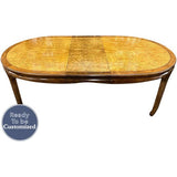 67"-85'' Unfinished Vintage Dining Table #08181